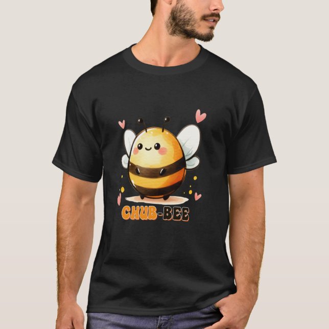 Funny Hilarious Dad Joke Chub-Bee Design T-Shirt (Front)