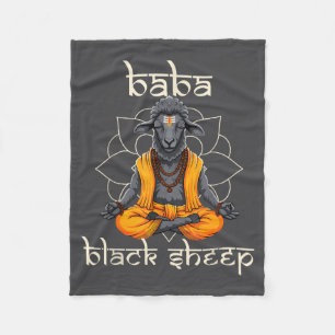 Funny Hindu Sritual Sheep Humor Sadhu Guru Witty P Fleece Blanket