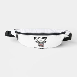 Funny Hip Hop Cow Vintage Engraving Shirt Design_1 Fanny Pack