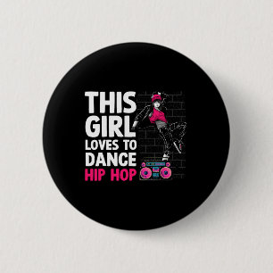 Funny Hip Hop Dancing Art For Kids Girls Women Hip 2 Inch Round Button