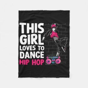 Funny Hip Hop Dancing Art For Kids Girls Women Hip Fleece Blanket