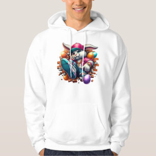 Funny hip hop Gangster Bunny Easter Urban Design Hoodie