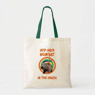 Funny Hip-hop Wombat in the House Tote Bag