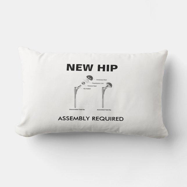 Funny Hip Replacement - Assembly Required Lumbar Pillow (Front)