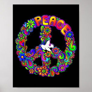 Funny Hipe Flower Wer Peace Sign Tee 
