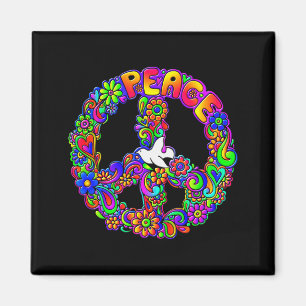 Funny Hipe Flower Wer Peace Sign Tee Magnet