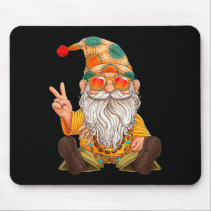 Funny Hipe Gnome Peace Sign Gnomes Lovers Men Wome Mouse Pad