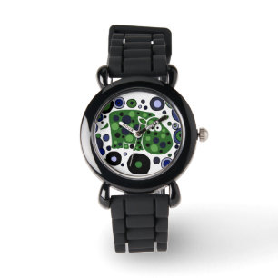 Funny Hippo Abstract Art Watch