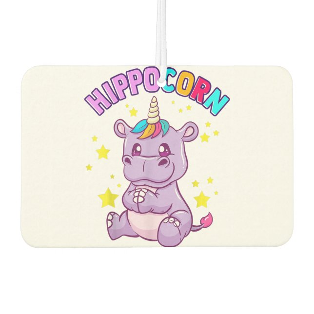  Funny Hippo Air Freshener _ Funny Gift idea (Front)