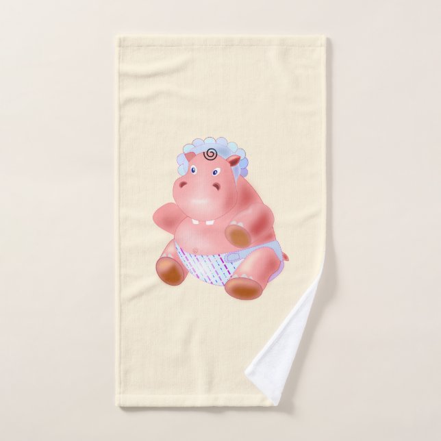 Funny Hippo Bath Towels (Hand Towel)