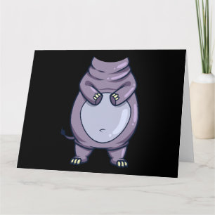Funny Hippo Body Headless Halloween Mammal Costume Card