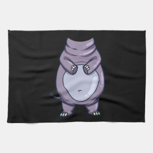 Funny Hippo Body Headless Halloween Mammal Costume Kitchen Towel