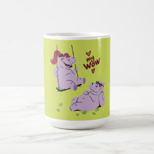 Funny Hippo Couple my wow Coffee Mug