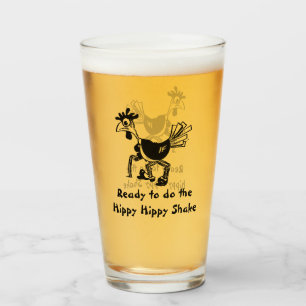 Funny Hippy Hippy Shake Glass