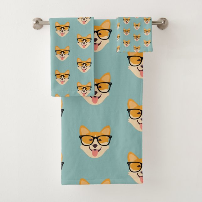 Funny Hipster Corgi Motif (En situation)