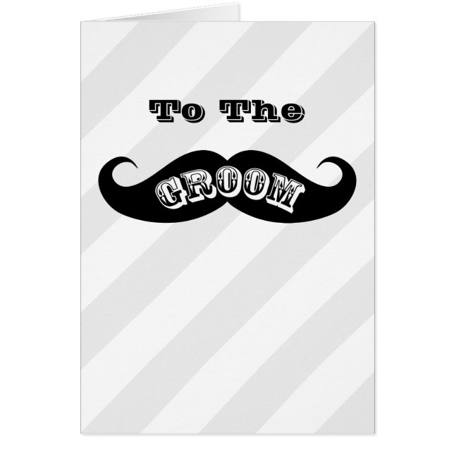Funny Hipster Groom Moustache (Front)