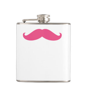 Funny Hipster Moustache Hip Flask