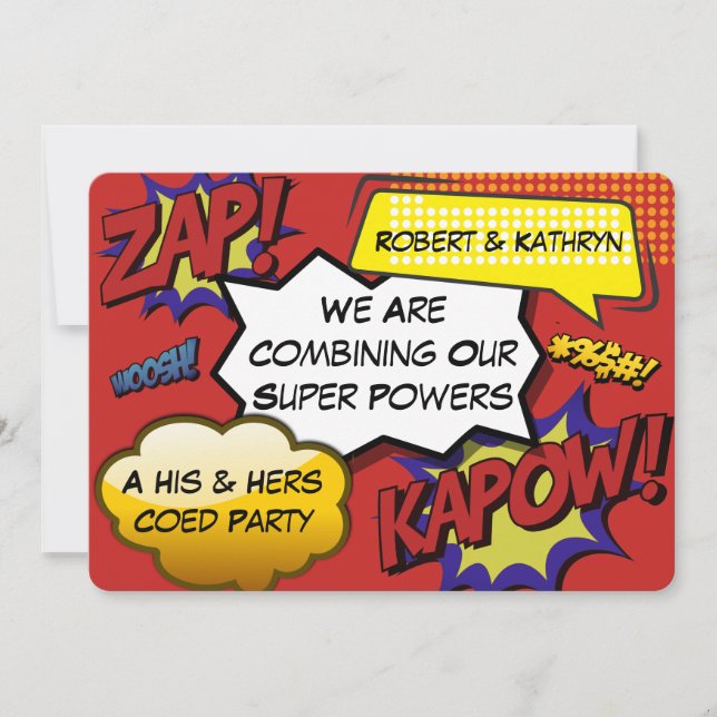 Funny His & Hers Bachelor/Bachelorette Party Invitation (Front)