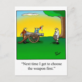 Funny History Cartoon Gift Postcard