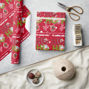 Funny HO HO HO Retro Christmas Festive Holidays  Wrapping Paper