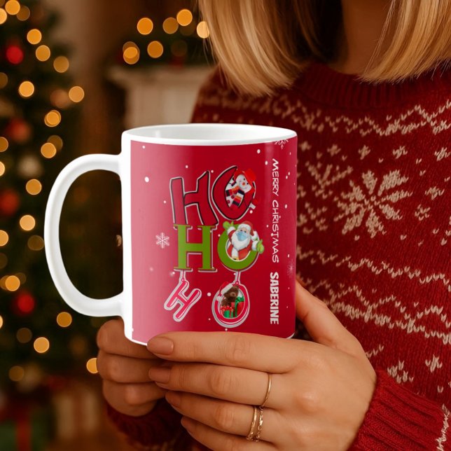 Funny HO HO HO Retro Christmas Holiday  Coffee Mug (Creator Uploaded)