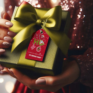 Funny HO HO HO Retro Christmas Holiday  Gift Tags