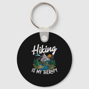 Funny hobby sad face + camping = happy face mood keychain