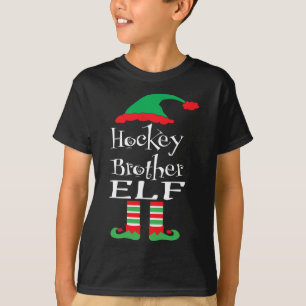 Funny Hockey Brother Elf Shirt Xmas Family Men Tee