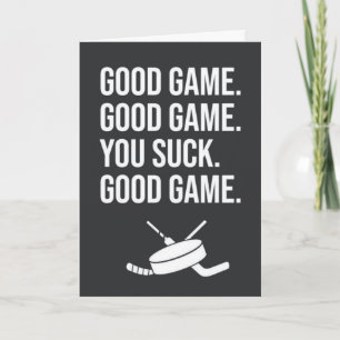 Funny Hockey Cards Quotes Saying Sports Team