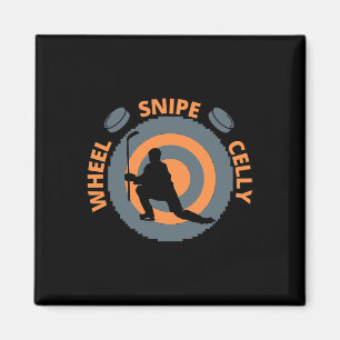 Funny Hockey Celebrations Wheel Snipe Celly Hockey Magnet