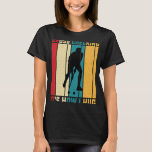 Funny Hockey Cross Checking Is How I Hug Frisbee   T-Shirt