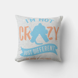Funny Hockey Goalie Custom Name & Number Throw Pillow