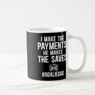 Funny Hockey Goalie Dad Of A Hockey Goalkeeper Fat Coffee Mug