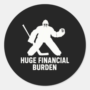 Funny Hockey Goalie Mom And Dad Classic Round Sticker