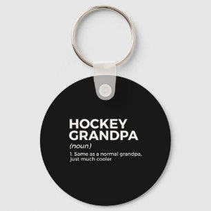 Funny Hockey Grandpa Definition  Keychain
