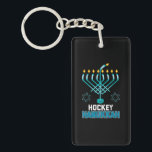 Funny Hockey Hanukkah Menorah Jewish Festival Keychain<br><div class="desc">Funny Hockey Hanukkah Menorah Jewish Festival</div>