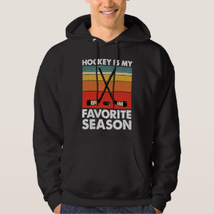 Funny Hockey Is My Favorite Season Retro Vintage 7 Hoodie