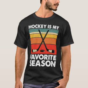 Funny Hockey Is My Favorite Season Retro Vintage 7 T-Shirt