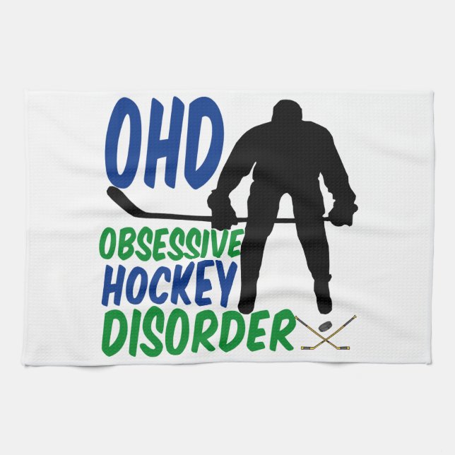 Funny Hockey Kitchen Towel (Horizontal)