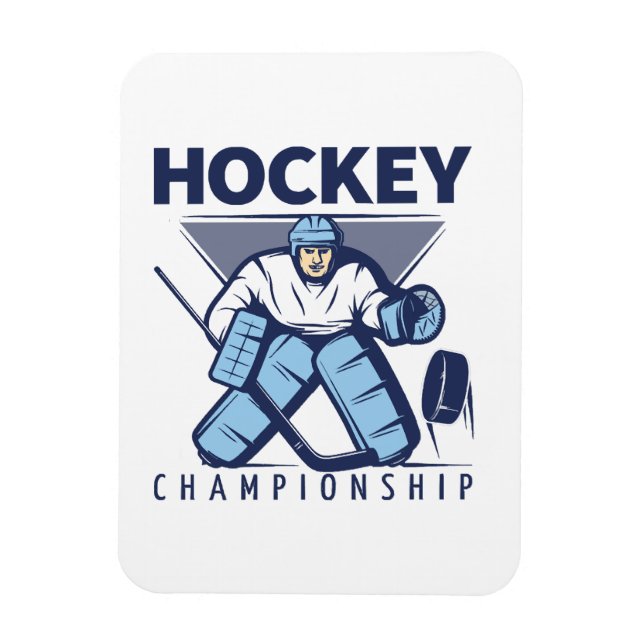 Funny hockey magnet (Vertical)