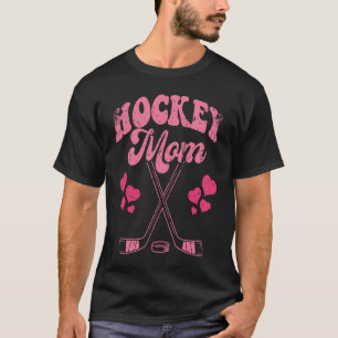 Funny Hockey Mom Frisbee Lover Retro Vintage 70's T-Shirt