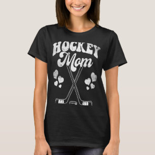 Funny Hockey Mom Frisbee Lover Retro Vintage 70's  T-Shirt