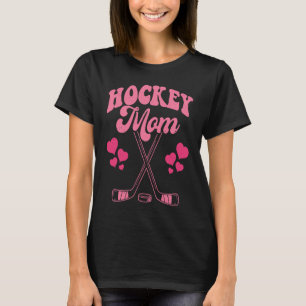 Funny Hockey Mom Frisbee Lover Retro Vintage 70's T-Shirt