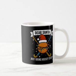 Funny Hockey Player, Mom, Wife Christmas Hat Light Coffee Mug