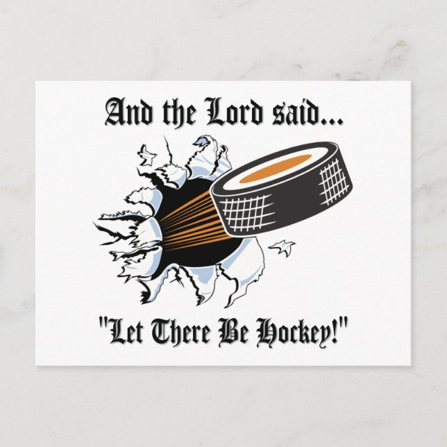 Funny Hockey Postcard (Front)