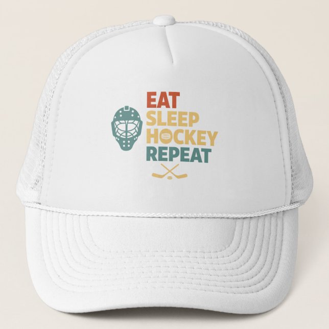 Funny Hockey Qoute Trucker Hat (Front)