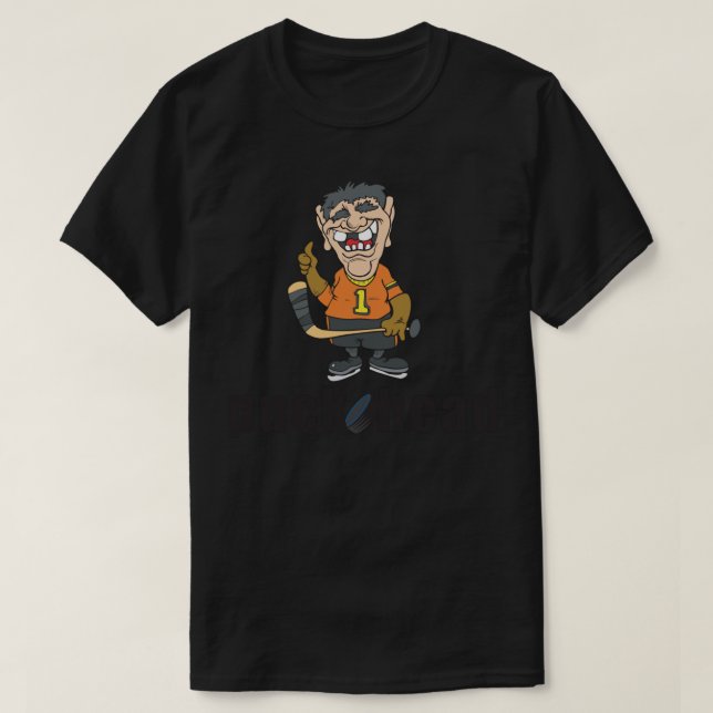 Funny Hockey &quot;Puck Head&quot; Essential T-Shi T-Shirt (Design Front)