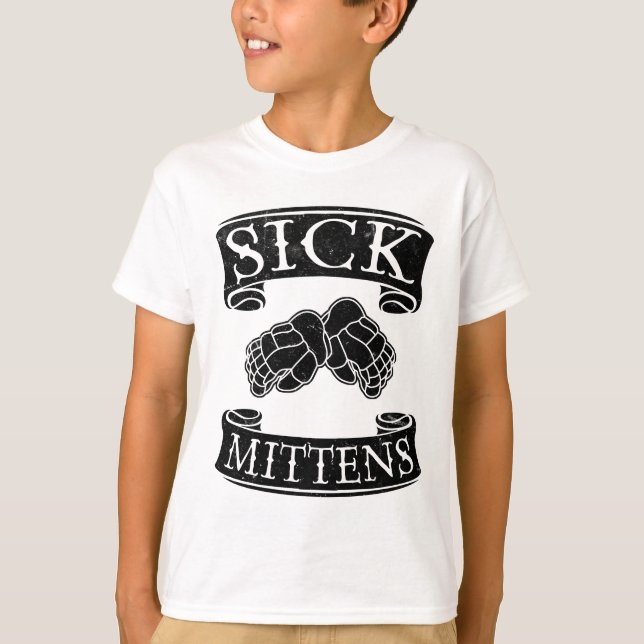 Funny Hockey Slang Sick Mittens Kids' Tee (Front)