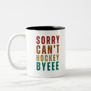 Funny Hockey Two-Tone Coffee Mug