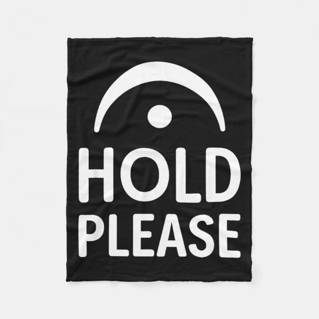 Funny Hold Please Fermata Symbol Music Theory Band Fleece Blanket (Front)